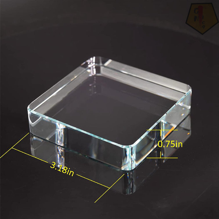 GN109 Clear Square Glass Block Paperweight Wayfair